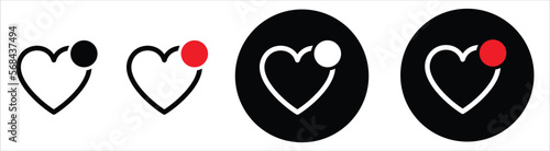 like icon set. add favorites icon. heart notification icon symbol sign, vector illustration