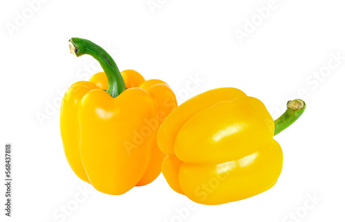 sweet yellow pepper isolated on transparent png