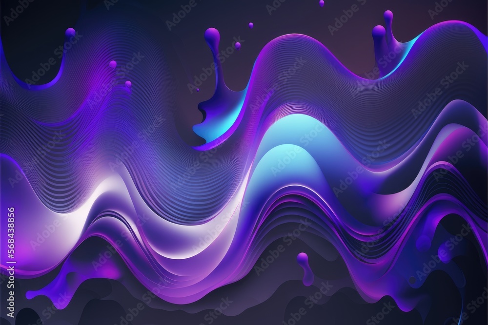 Abstract blue and purple liquid wavy shape generative ai Glowing retro waves vector background Abstract blue and purple liquid wavy shape generative ai Glowing retro waves vector background