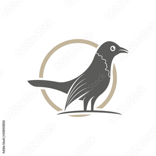 Elegant bird logo icon design and symbol