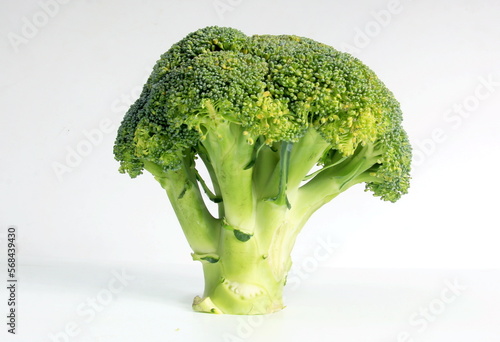 Ripe green Broccoli Cabbage isolated on White Background