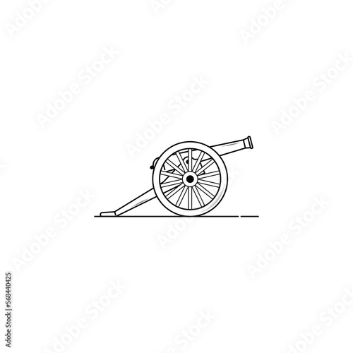 Cannon icon isolated vector graphics