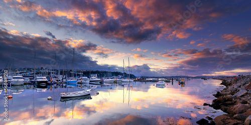 Brixham Marina & Breakwater Sunset Panorama