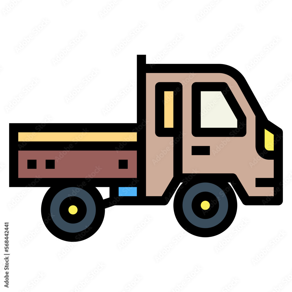 mini truck filled outline icon style mini truck filled outline icon style