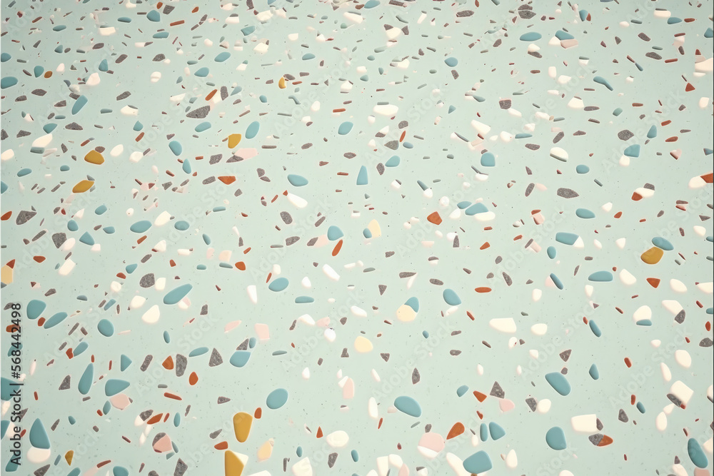 Terrazzo marble material, granite, quartz, or glass set in a concrete. Using in various forms in flooring, countertops, and other decorative applications, popular choice for interior, Generative AI. Terrazzo marble material, granite, quartz, or glass set in a concrete. Using in various forms in flooring, countertops, and other decorative applications, popular choice for interior, Generative AI.