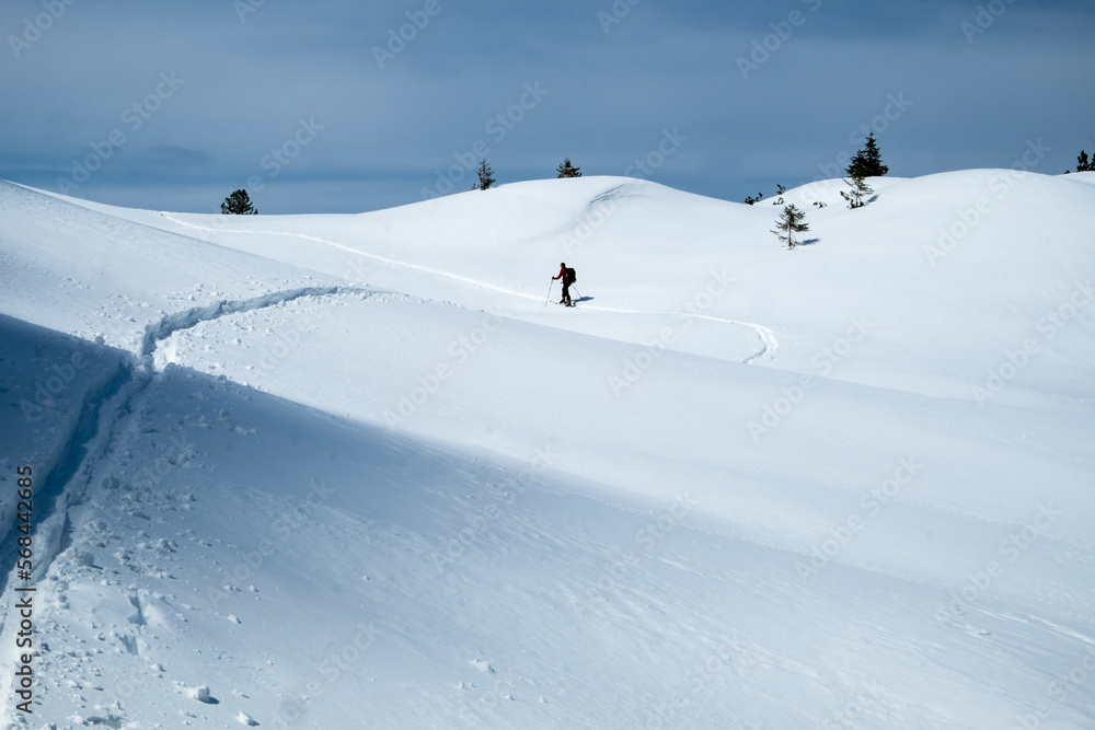 Skitour im tief verschneiten Wettersteingebirge