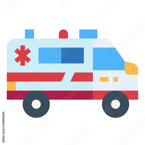 ambulance flat icon style