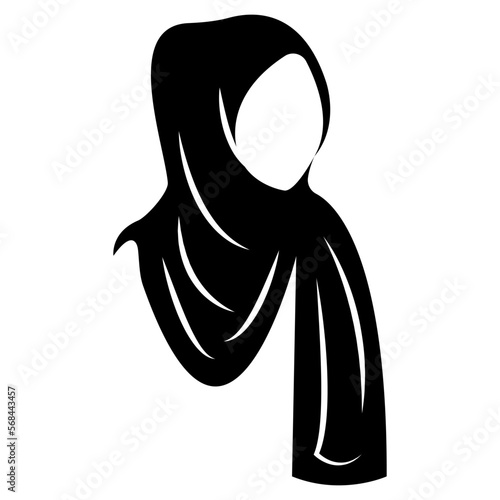 hijab logo illustration vector