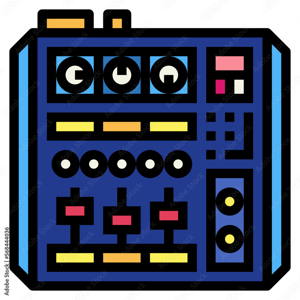 Sound Mixer filled outline icon style