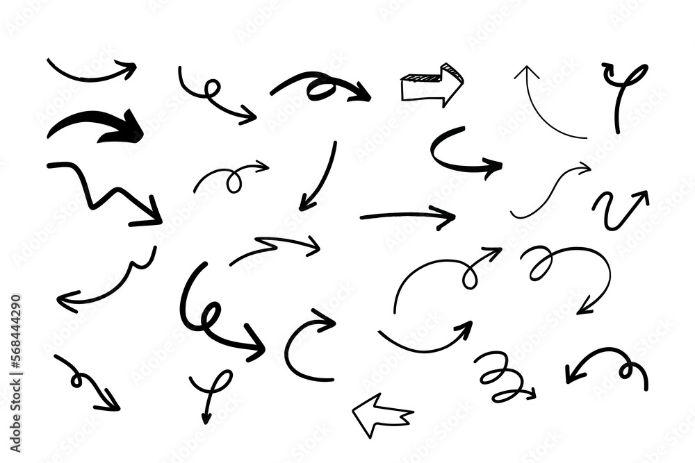 Set of different shaped Arrow, Bundle of freely designed arrow shapes. Set of different shaped Arrow, Bundle of freely designed arrow shapes.