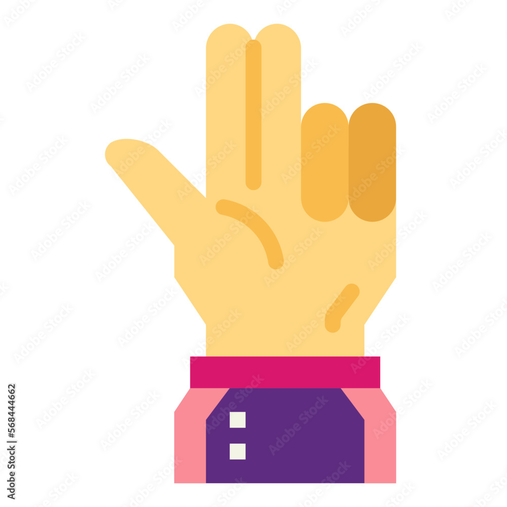 Obraz premium hand flat icon style