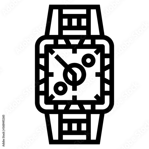 wristwatch line icon style