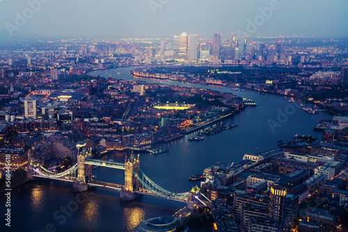 Tower bridge at River Thames view at sunset. London, UK © IRStone