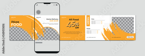 Carousel post template. restaurant instagram microblog carousel post. Editable social media carousel post for food and drinks