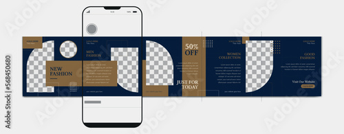 Carousel post template. Instagram microblog carousel post. Editable social media carousel post for fashion sale
