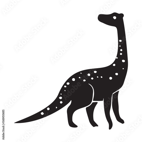Cute dinosaur vector motif for kids. Hand drawn childlish paleo reptile illustration for quirky art. 