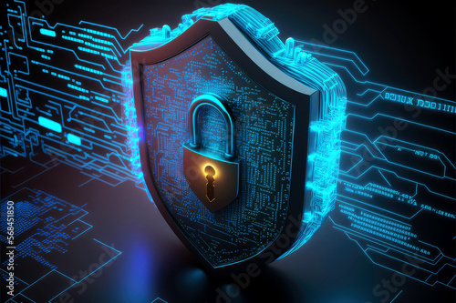 internet security and data protection concept, blockchain and cybersecurity , generative ai