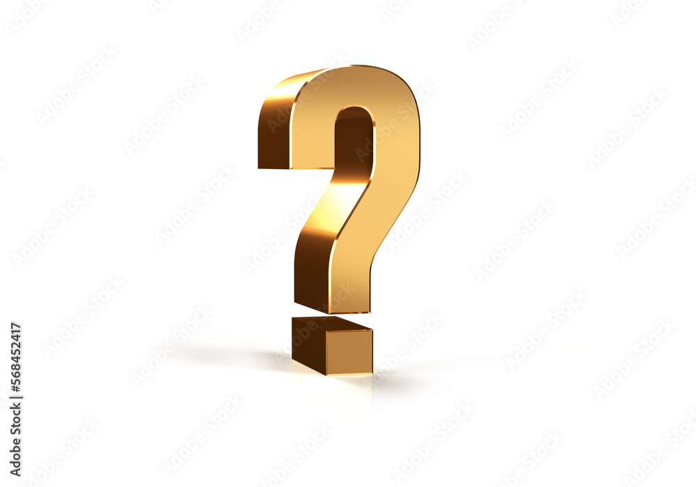 3D Golden Question Mark Transparent 3D Golden Question Mark Transparent