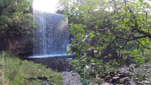 Video Greenock Cut Waterfall. The Greenock Cut is a 9 km-long aqueduct around Dunrod Hill above Greenock in Scotland. Real time. 4K hand held.