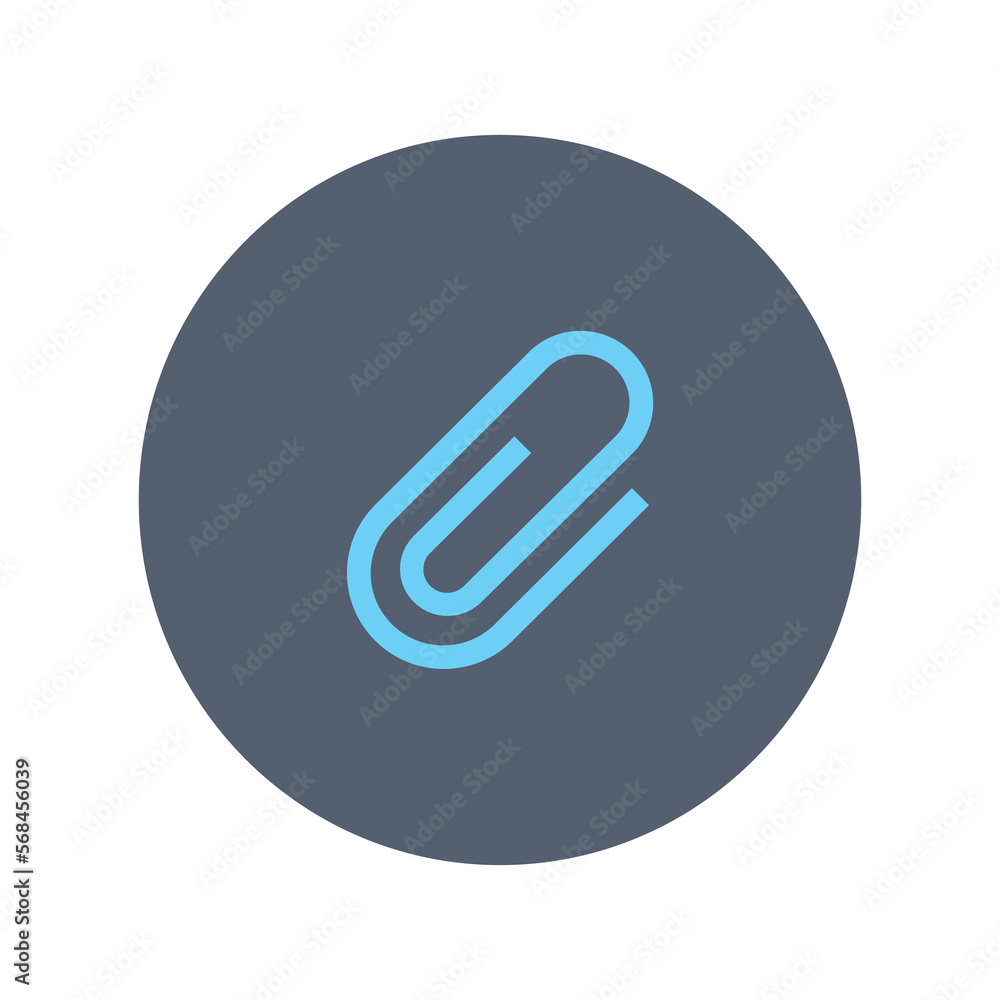 Attachment icon, Flat vector illustration for web and mobile interface, EPS 10 Attachment icon, Flat vector illustration for web and mobile interface, EPS 10