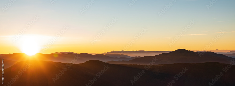 Mountain sunrise header.