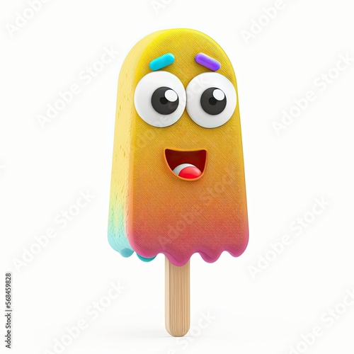Cute Cartoon Ice Pop Charac...