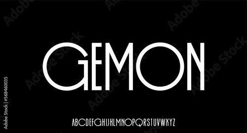 GEMON, modern geometric circular font with rounded edges