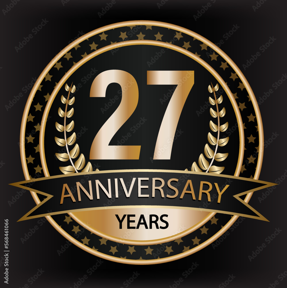 Gradient vector 27 year anniversary and anniversary