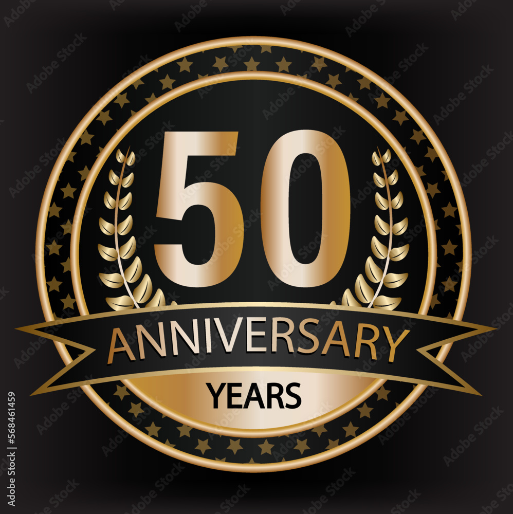 Gradient vector 50 year anniversary and anniversary