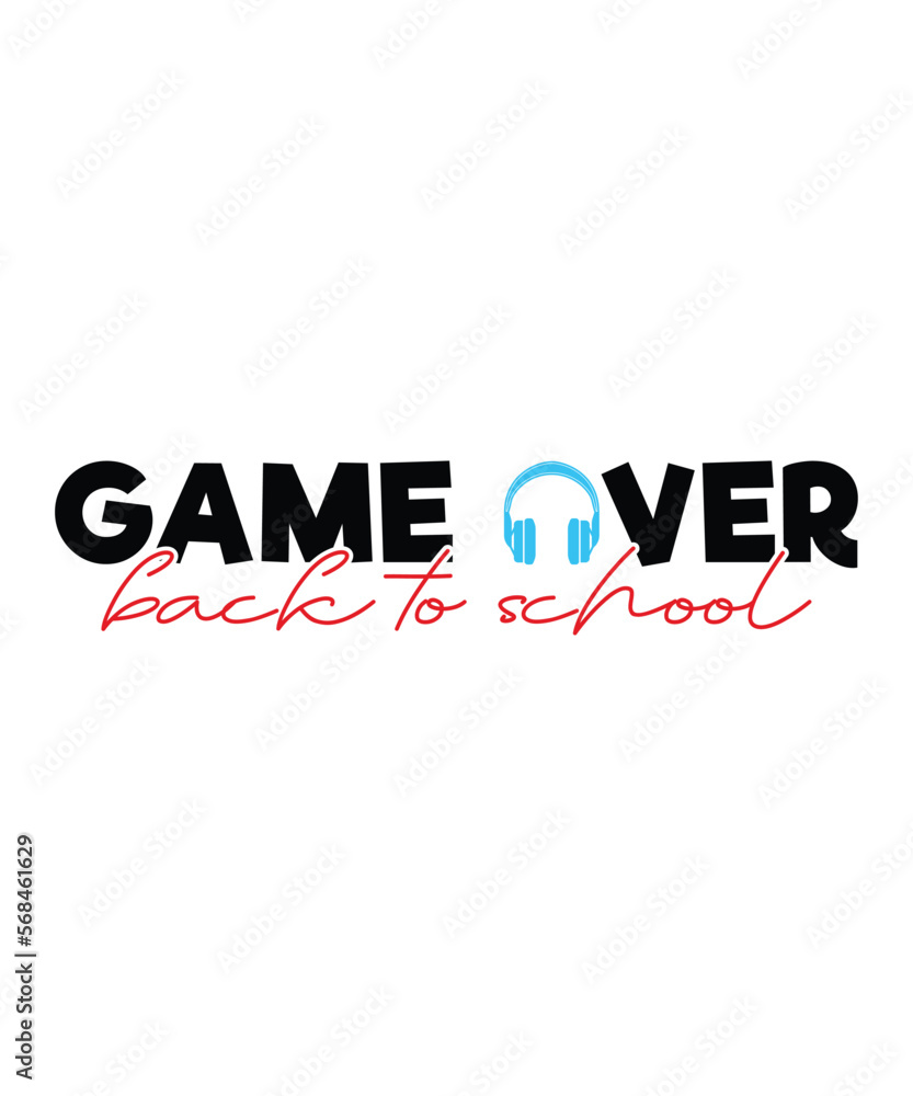 Game Over Back to School T-shirt