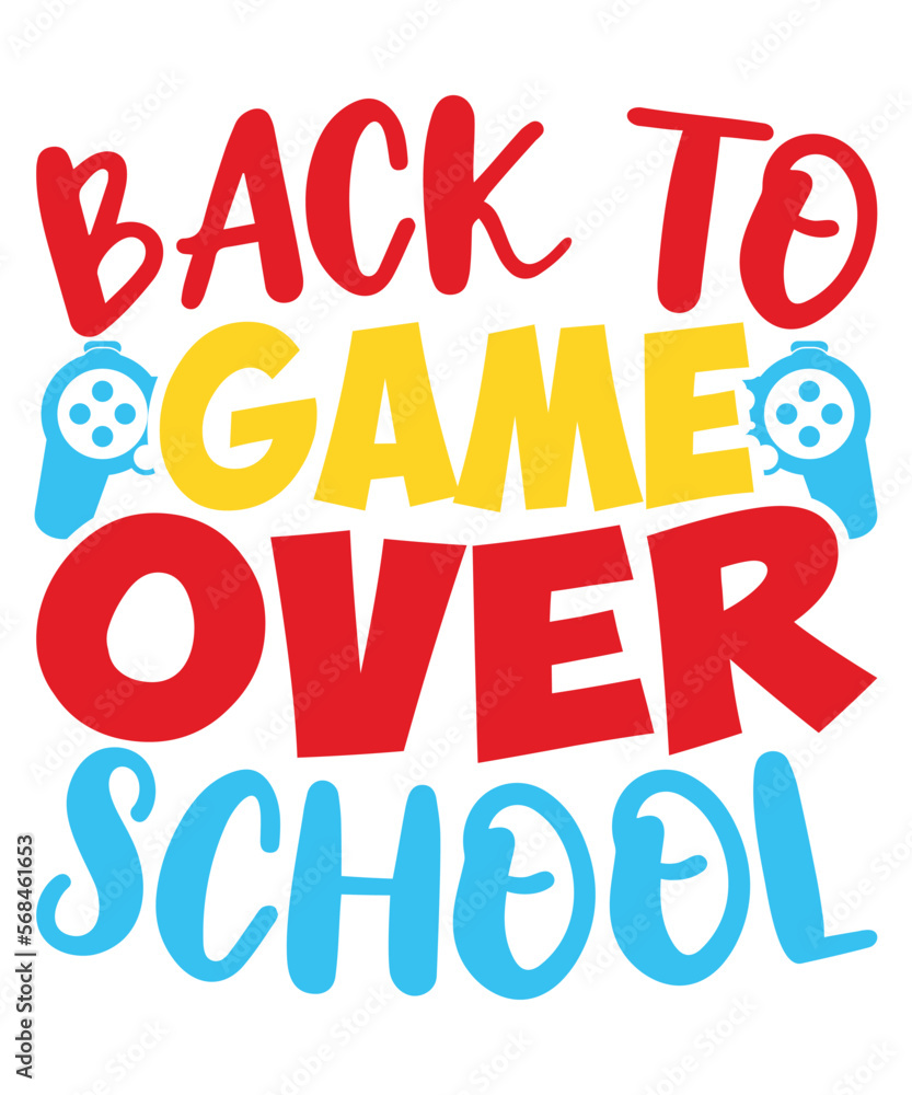 Obraz premium Back to Game Over School T-shirt