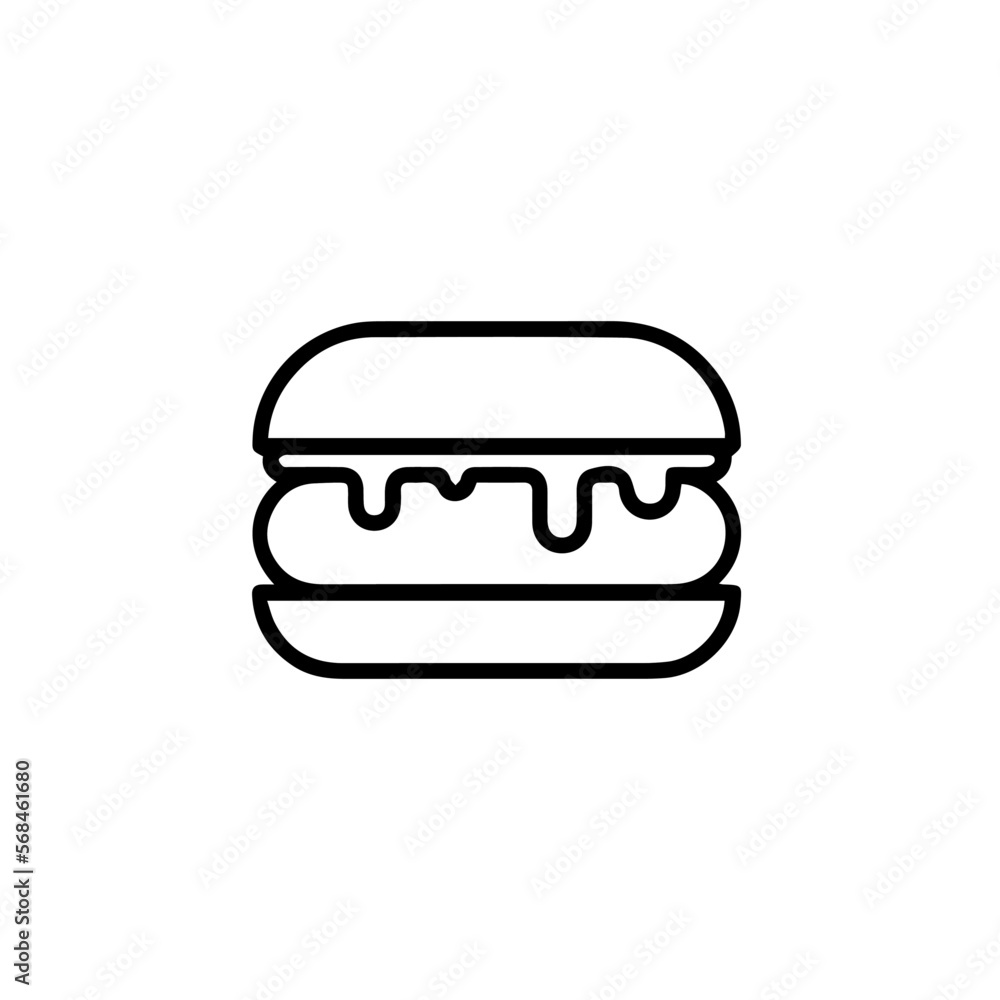 burger line art vector illustration burger line art vector illustration