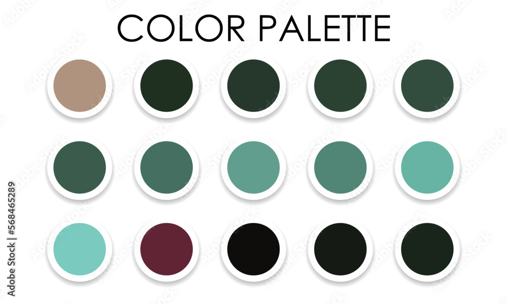Universal color palette. Color swatches. Vector illustration