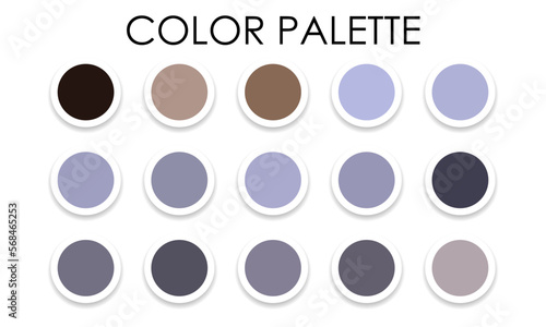 Universal color palette. Color swatches. Vector illustration