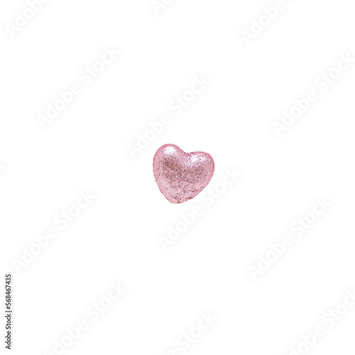 PNG pink glitter heart.