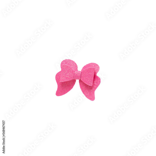 PNG pink glitter bow.