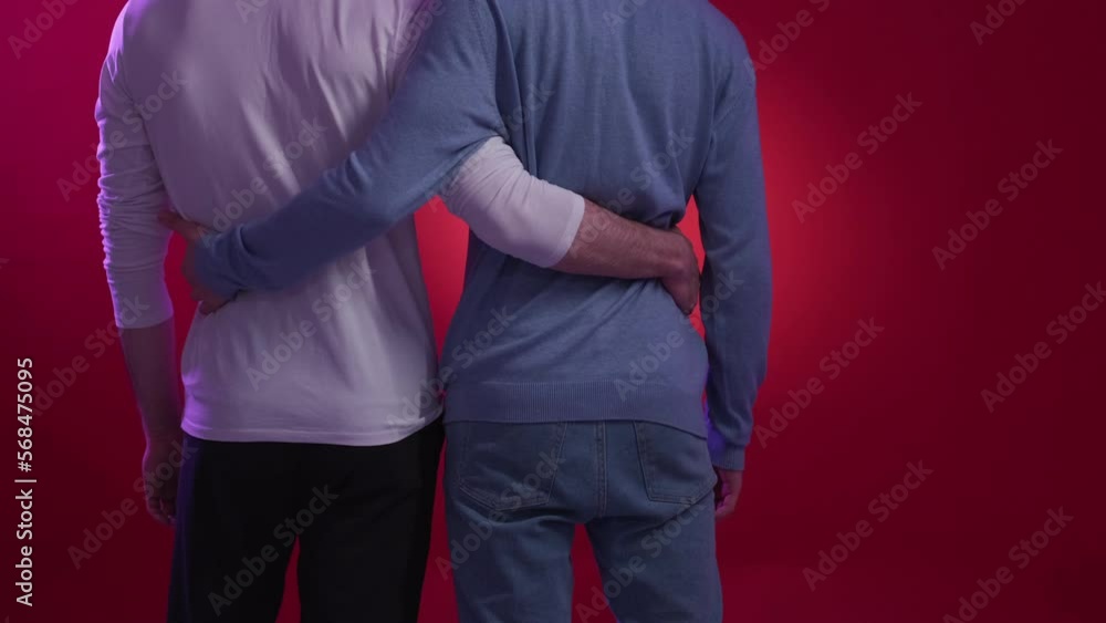 Gay Relationship Casual Men Love Acceptance Unrecognizable Two Guys Holding Hands And