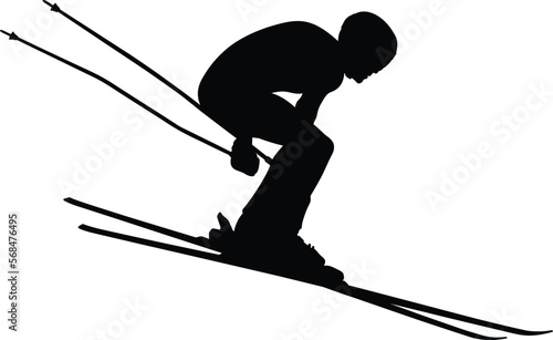 winter sport alpine skiing men athlete downhill 