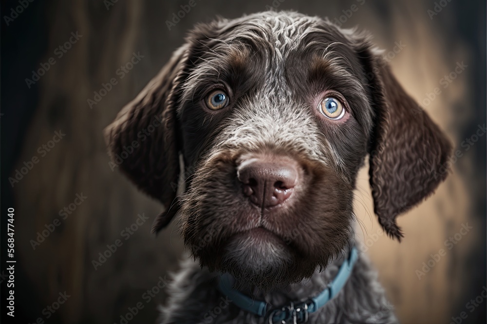 German wirehaired pointer puppy