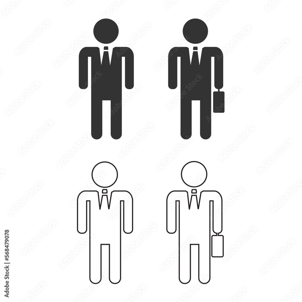 Businessman icon. Management men set vector ilustration Businessman icon. Management men set vector ilustration