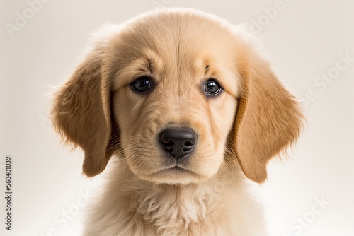 Golden Retriever puppy portrait © Luise