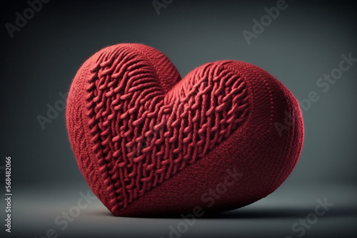 heart shape stitchery  AI generate