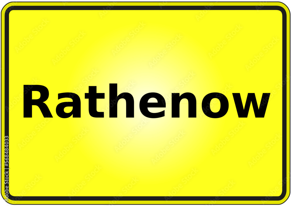 Stadteingangsschild Deutschland Stadt Rathenow Stadteingangsschild Deutschland Stadt Rathenow