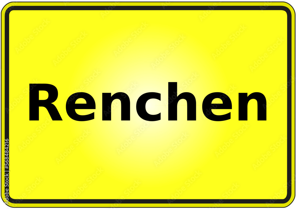 Stadteingangsschild Deutschland Stadt Renchen Stadteingangsschild Deutschland Stadt Renchen