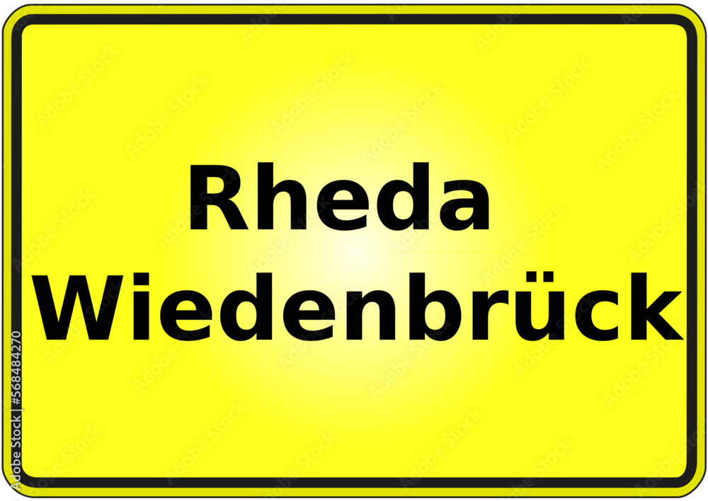 Stadteingangsschild Deutschland Stadt Rheda - Wiedenbrück Stadteingangsschild Deutschland Stadt Rheda - Wiedenbrück