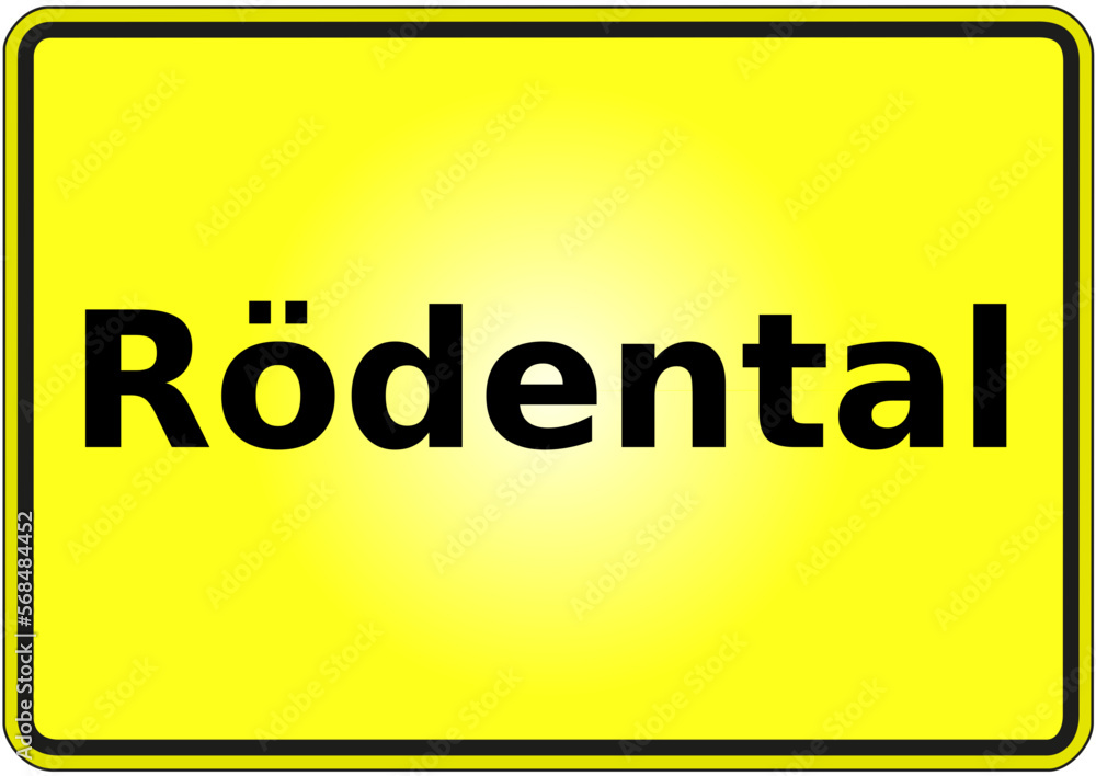 Stadteingangsschild Deutschland Stadt Rödental Stadteingangsschild Deutschland Stadt Rödental