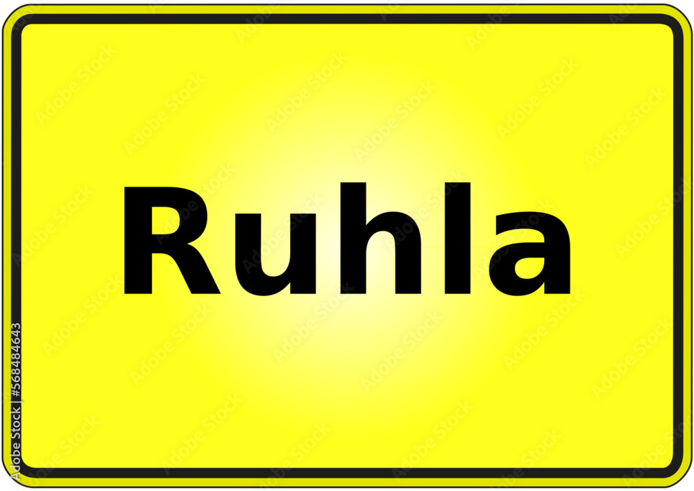 Stadteingangsschild Deutschland Stadt Ruhla Stadteingangsschild Deutschland Stadt Ruhla