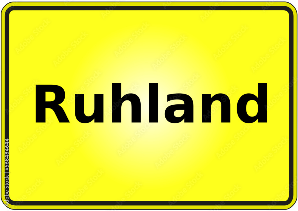 Stadteingangsschild Deutschland Stadt Ruhland Stadteingangsschild Deutschland Stadt Ruhland
