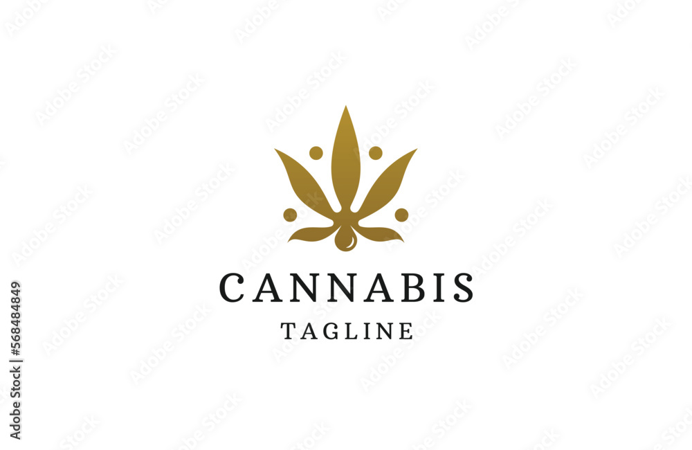 Cannabis logo icon design template flat vector Cannabis logo icon design template flat vector
