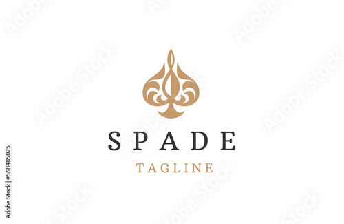 Ace of spades logo icon design template flat vector